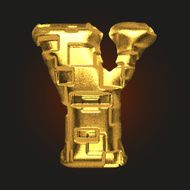 vector golden letter y N4