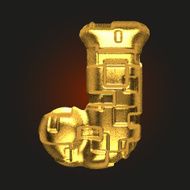 vector golden letter j N4