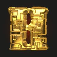 vector golden letter h N3