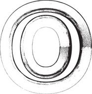 Grunge Font LETTER o N5