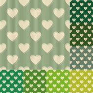 seamless green and blue heart background pattern N2