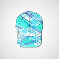 Abstract illustration on peaked cap N175