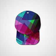 Abstract illustration on peaked cap N178