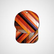 Abstract illustration on peaked cap N179