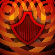 Retro poster with shield N2