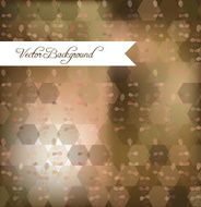 Abstract background from hexagons plants blur