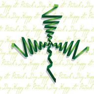 Abstract shamrock with ribbon