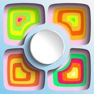 3d geometric background with shadows paper graphic Place for text