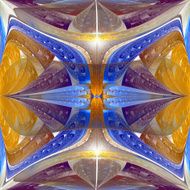 Multicolor fractal pattern Computer generated graphics N4