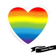 Rainbow mosaic heart