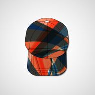 Abstract illustration on peaked cap N183