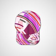 Abstract illustration on peaked cap N185
