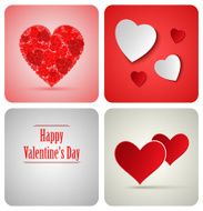 Valentine decoration card made from white paper N2