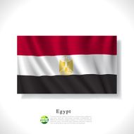 Egypt waving flag isolated against white background vector illustration N2