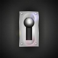 switch on metal background Vector illustration