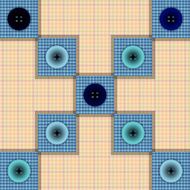 set of fabric with buttons on a contrasting background