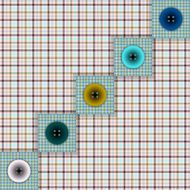 set of fabric with buttons on a contrasting background N2