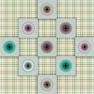 set of fabric with buttons on a contrasting background N4