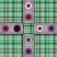 set of fabric with buttons on a contrasting background N5