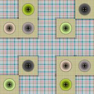 set of fabric with buttons on a contrasting background N7