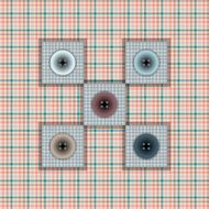 set of fabric with buttons on a contrasting background N8