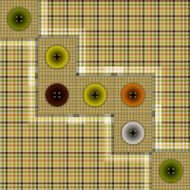 set of fabric with buttons