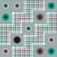 set of fabric with buttons N5