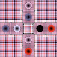 set of fabric with buttons N6
