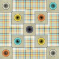 set of fabric with buttons N9
