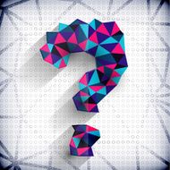 Trendy long shadow question mark background