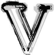 Grunge Font LETTER v N5
