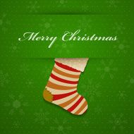 Merry christmas background with sock