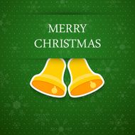Merry christmas background with bell