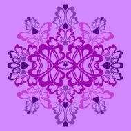 Lilac heart pattern N2