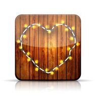 Vector app icon A heart garland N2