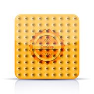 Vector cookies app icon on white background