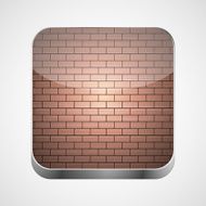 Vector app brick icon on gray background Eps10