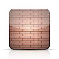 Vector app brick icon on white background Eps10