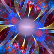 Beautiful fractal pattern in blue and violet