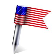 Vector USA country flag isolated on white Eps10 N2