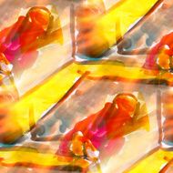 sunlight abstract watercolor yellow black red brown seamless