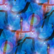 sun glare grunge texture watercolor blue seamless background v