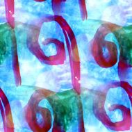 sun glare grunge texture watercolor blue green ornament seamles