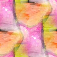 sun glare art yellow orange purple watercolor design