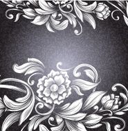 Card with floral pattern N4