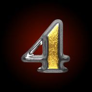 vector silver and golden figure 4