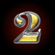 vector silver and golden figure 2