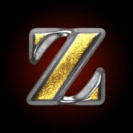 vector silver and golden figure z