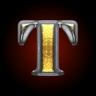 vector silver and golden figure t