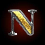 vector silver and golden figure n